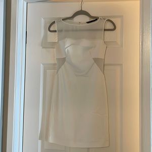 Zara white mesh dress in white
